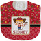 Red Western Velour Baby Bib w/ Name or Text