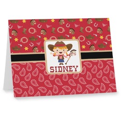 Red Western Note cards (Personalized)
