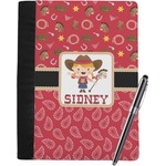 Red Western Notebook Padfolio - Large w/ Name or Text