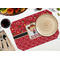 Red Western Octagon Placemat - Single front (LIFESTYLE) Flatlay