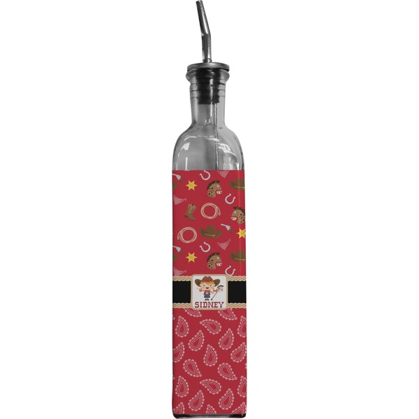 Custom Red Western Oil Dispenser Bottle (Personalized)