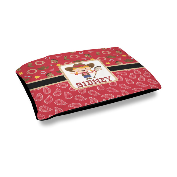 Custom Red Western Outdoor Dog Bed - Medium (Personalized)