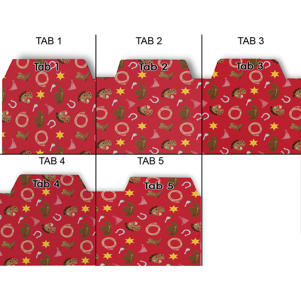Red Western Page Dividers - Set of 5 - Approval