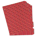 Red Western Binder Tab Divider - Set of 5 (Personalized)