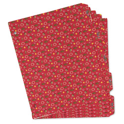 Red Western Binder Tab Divider - Set of 5 (Personalized)