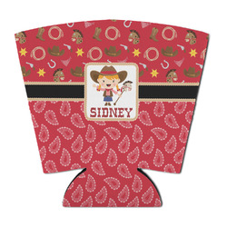 Red Western Party Cup Sleeve - with Bottom (Personalized)