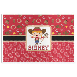 Red Western Disposable Paper Placemats (Personalized)
