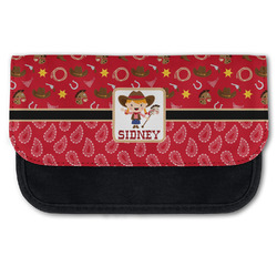 Red Western Canvas Pencil Case w/ Name or Text