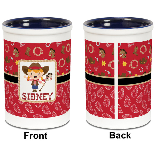 Red Western Pencil Holder - Blue - approval