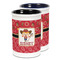 Red Western Ceramic Pencil Holder - Large