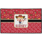 Red Western Door Mat - 60"x36" (Personalized)