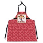 Red Western Apron Without Pockets w/ Name or Text