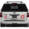 Red Western Personalized Car Magnets on Ford Explorer