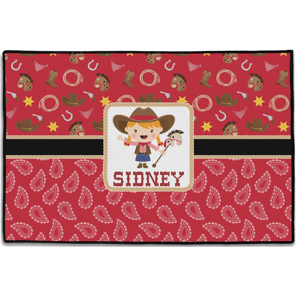 Red Western Personalized Door Mat - 36x24 (APPROVAL)