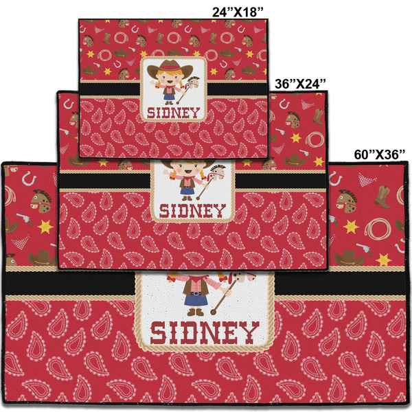 Red Western Personalized Door Mat - Group Parent IMF