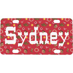 Red Western Mini/Bicycle License Plate (Personalized)