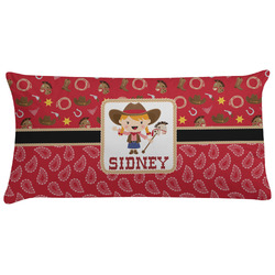 Red Western Pillow Case - King (Personalized)