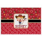 Red Western Laminated Placemat w/ Name or Text