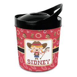 Red Western Plastic Ice Bucket (Personalized)