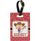 Red Western Plastic Luggage Tag - Rectangular w/ Name or Text