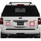 Red Western Personalized Square Car Magnets on Ford Explorer