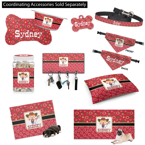 Red Western Customized Pet Accessories