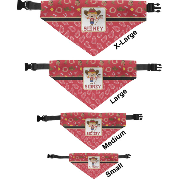 Red Western Pet Bandana Sizes