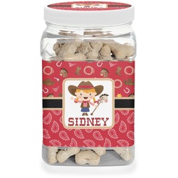 Red Western Dog Treat Jar (Personalized)