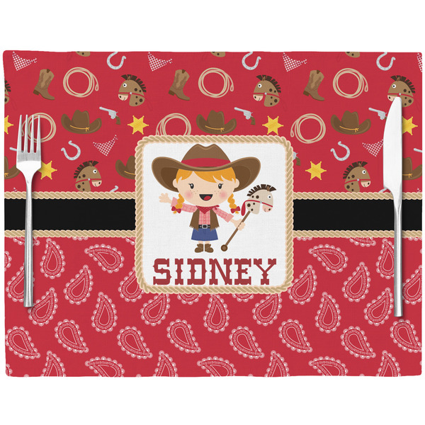 Red Western Placemat with Props