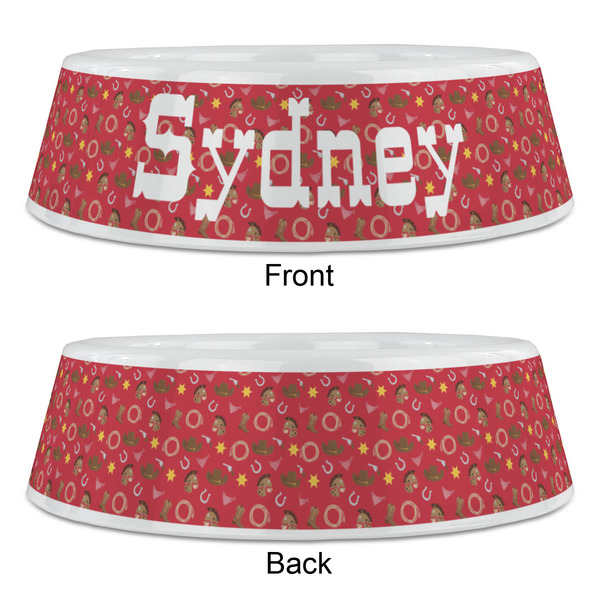 Red Western Plastic Pet Bowls - Large - APPROVAL