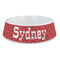Red Western Plastic Dog Bowl - Large (Personalized)