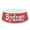Red Western Plastic Dog Bowl - Medium (Personalized)