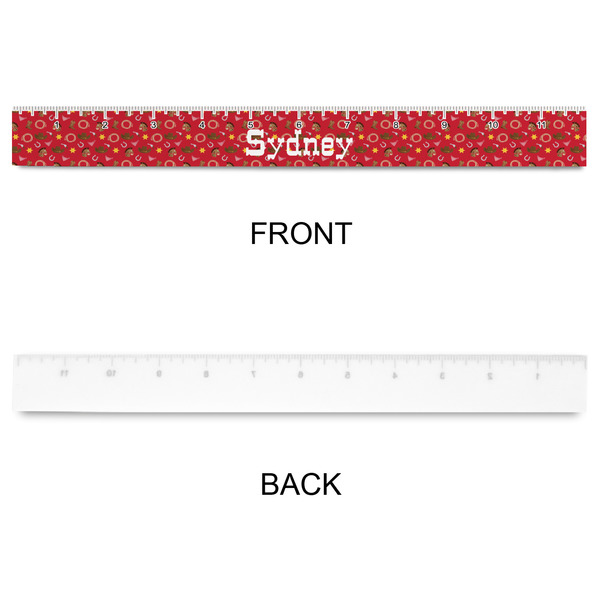 Red Western Plastic Ruler - 12" - APPROVAL