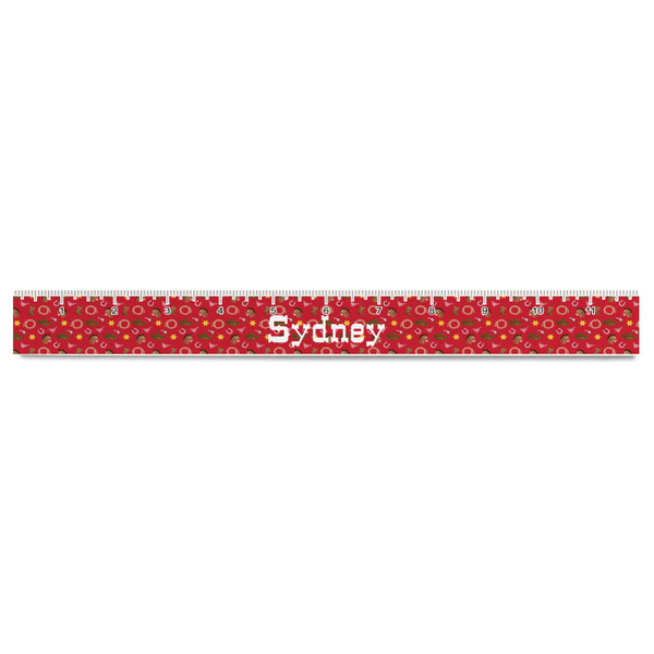 Red Western Plastic Ruler - 12" - FRONT