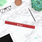 Red Western Plastic Ruler - 12" - LIFESTYLE