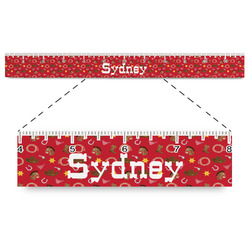 Red Western Plastic Ruler - 12" (Personalized)