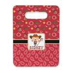 Red Western Rectangular Trivet with Handle (Personalized)
