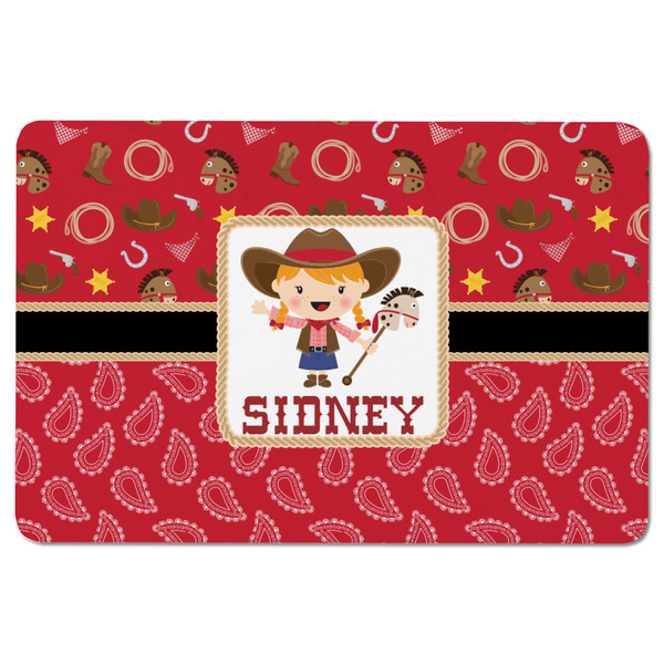 Red Western Rectangular Fridge Magnet - FRONT