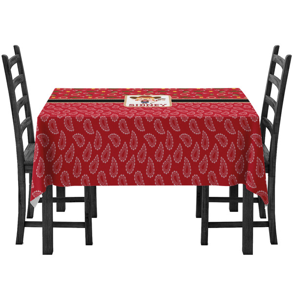 Custom Red Western Tablecloth (Personalized)