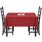 Red Western Rectangular Tablecloths - Side View