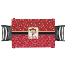 Red Western Tablecloth - 58"x58" (Personalized)