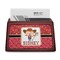 Red Western Red Mahogany Business Card Holder - Straight