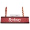 Red Western Red Mahogany Nameplates with Business Card Holder - Straight