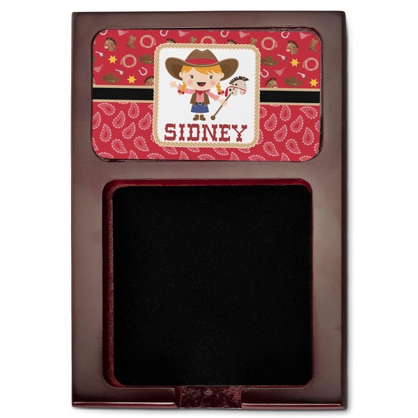 Red Western Red Mahogany Sticky Note Holder - Flat