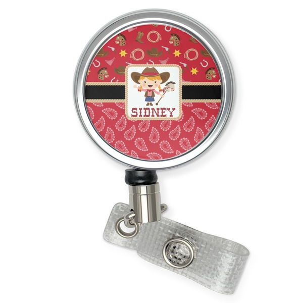 Custom Red Western Retractable Badge Reel (Personalized)
