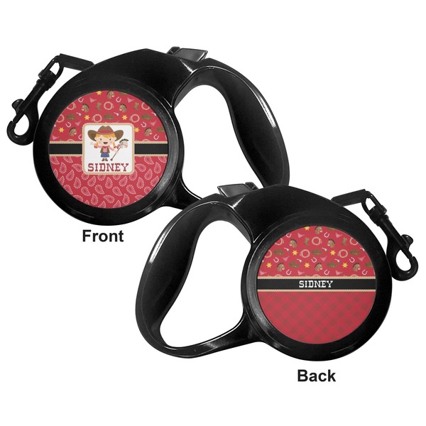 Red Western Retractable Dog Leash - Medium Large - Apvl