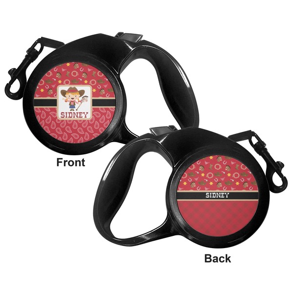 Red Western Retractable Dog Leash - Small - Apvl