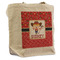 Red Western Reusable Cotton Grocery Bag - Front View