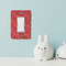 Red Western Rocker Light Switch Covers - Single - IN CONTEXT