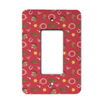 Red Western Rocker Style Light Switch Cover - Single Switch